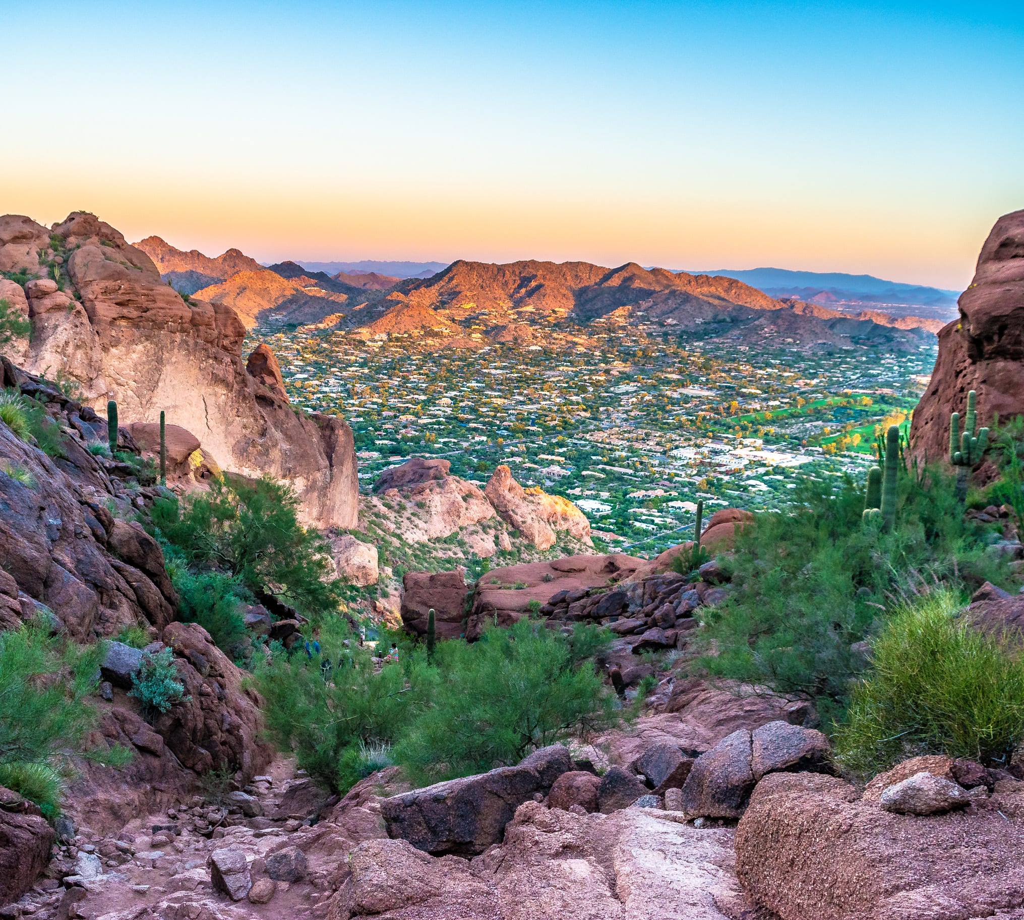 North Phoenix from the mountains 