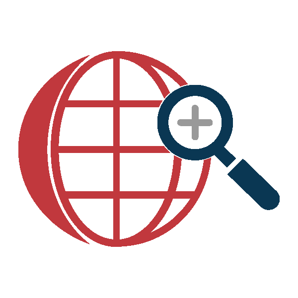 Magnifying glass - evidence based care icon